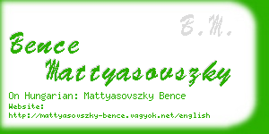 bence mattyasovszky business card